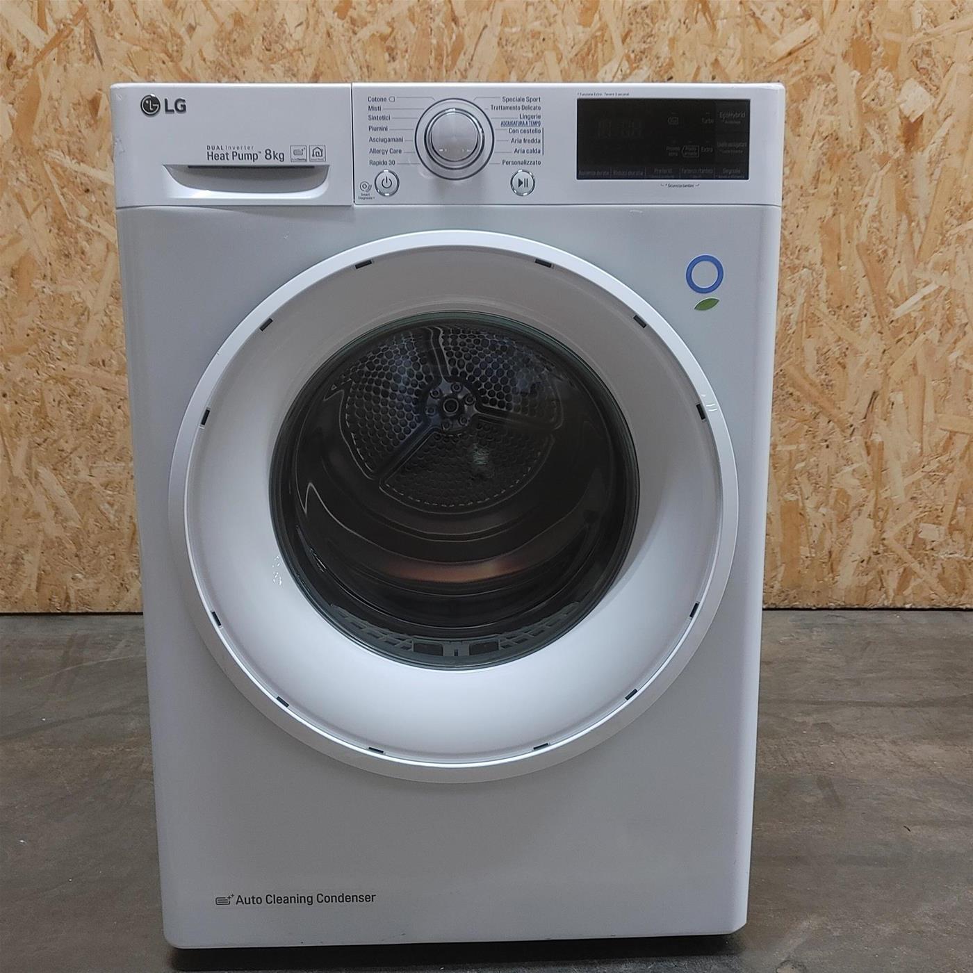 Asciugatrice LG RH80V9AVHN Libera installazione Carica frontale 8 kg A+++ Bianco