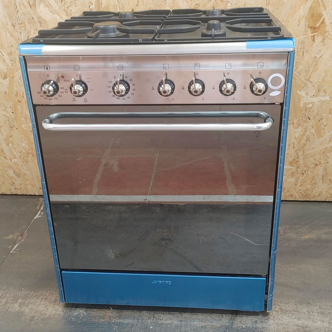 Smeg CX60SV-9 Cucina Combi 4 Fornelli con Forno Elettrico da 60 cm Acciaio  inossidabile