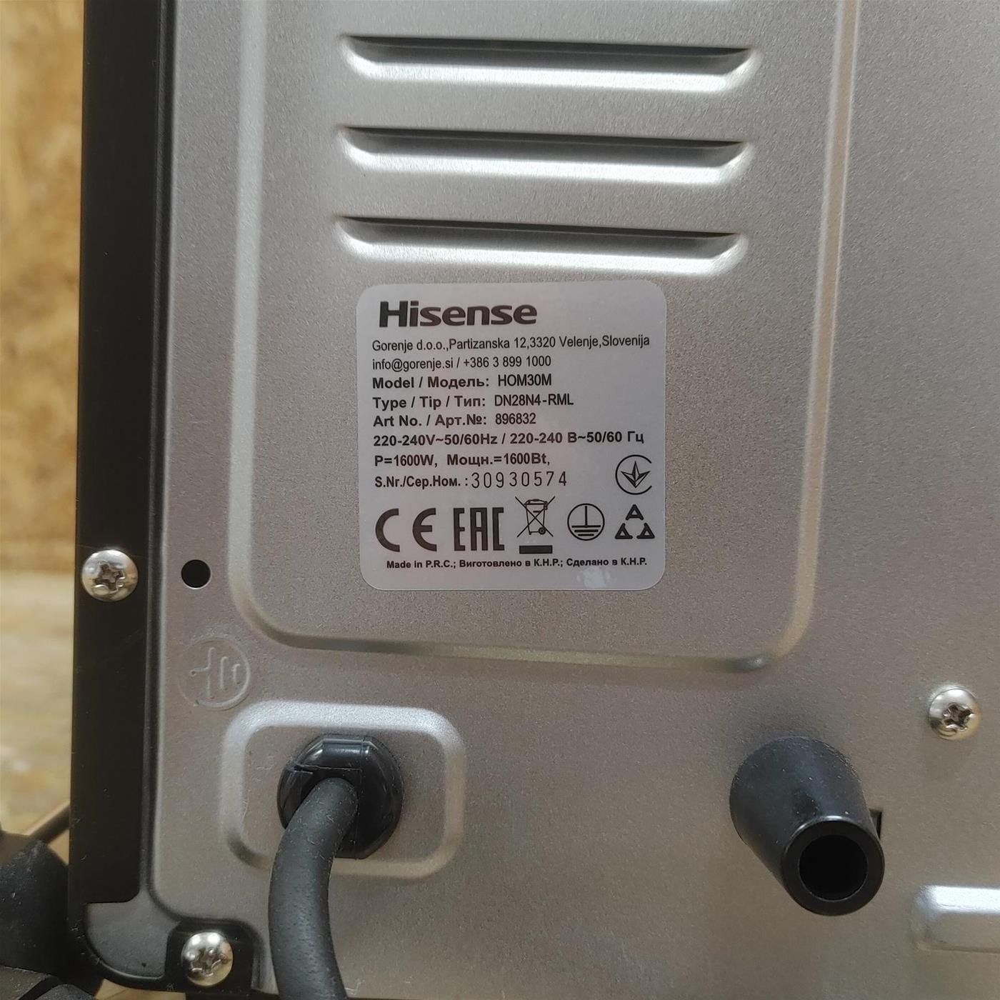 Hisense HOM30M forno 30 L 1600 W Nero