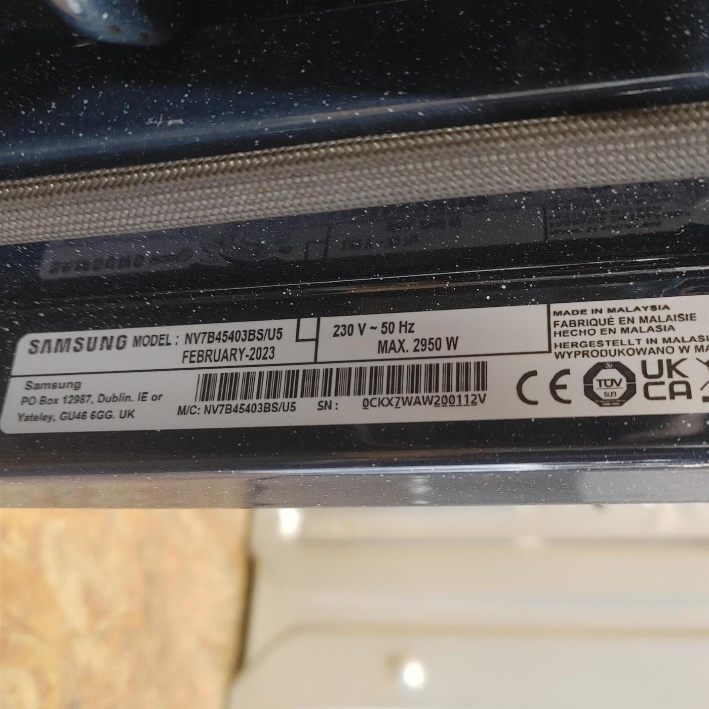 Samsung NV7B45403BS 76 L 2950 W A+ Acciaio inossidabile