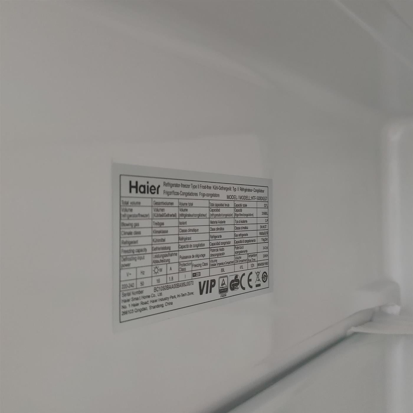 Frigorifero side-by-side Haier Cube 83 Serie 7 HTF-508DGS7 Libera installazione 537 LF Grigio