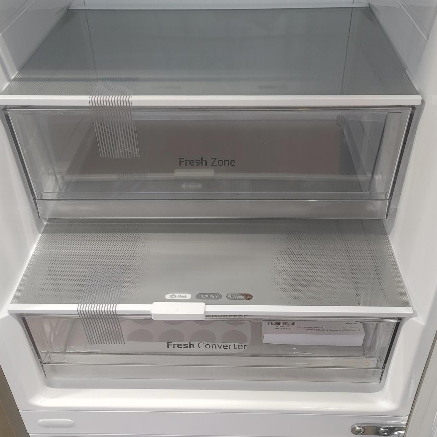 LG GBP62PZNAC Frigorifero combinato, Classe A, 384L, Fresh Converter, No frost, Inox