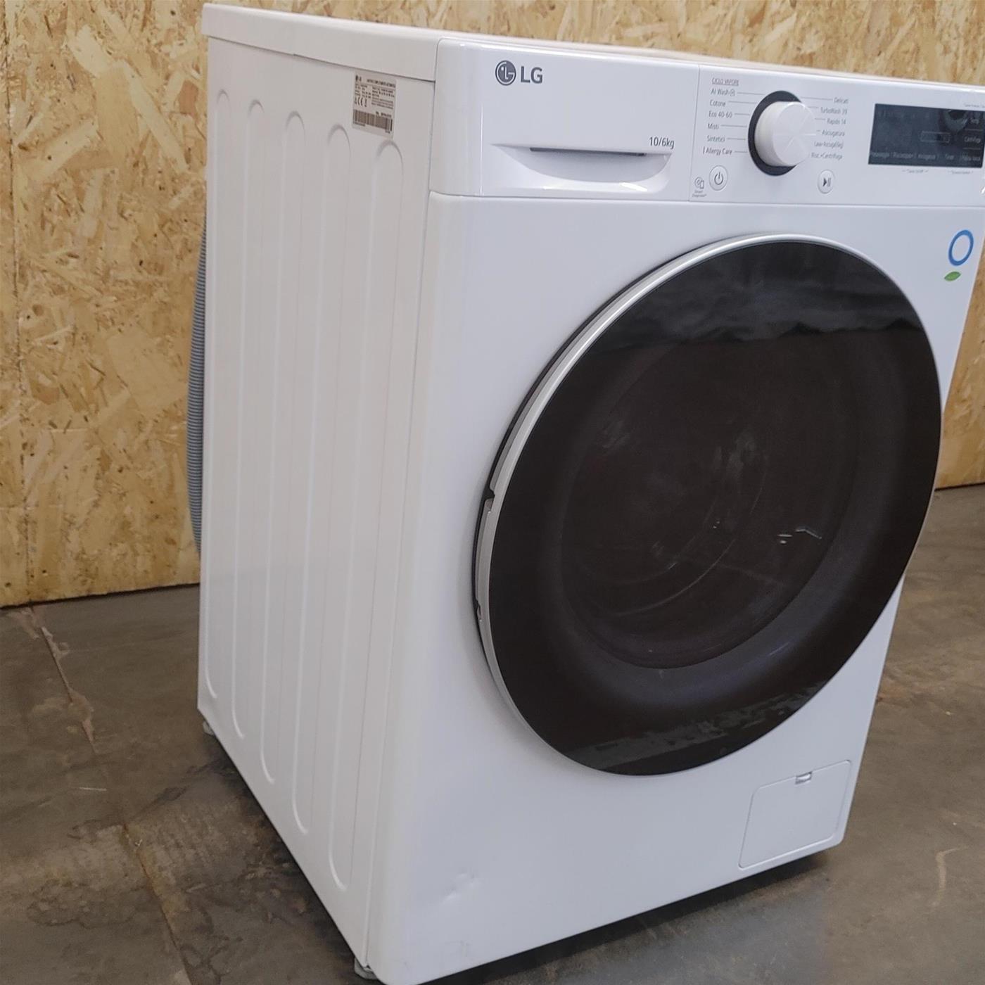 LG D4R5010TSWS lavatrice asciugatrice Libera installazione Carica frontale Bianco D