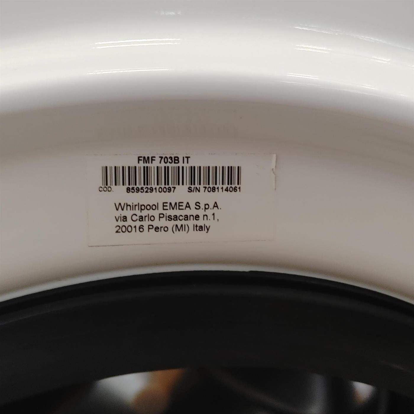 Lavatrice Hotpoint FMF 723 EU Carica dall'alto 7 kg 1200 giri Bianco