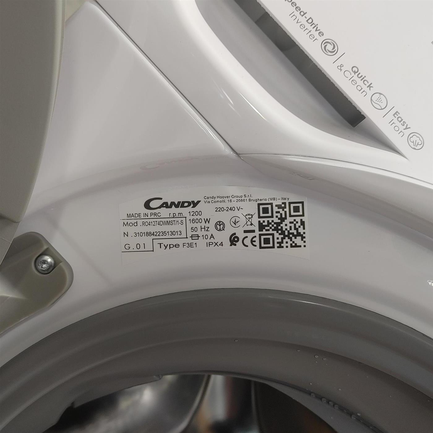 Candy RapidÓ RO41274DWMST/1-S washing machine Front-load 7 kg 1200 RPM A White