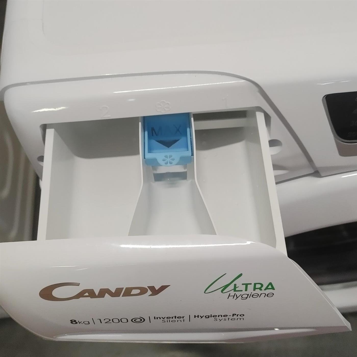 Candy Ultra Hygiene HE 128TXME/1-S lavatrice Caricamento frontale 8 kg 1200 Giri/min Bianco