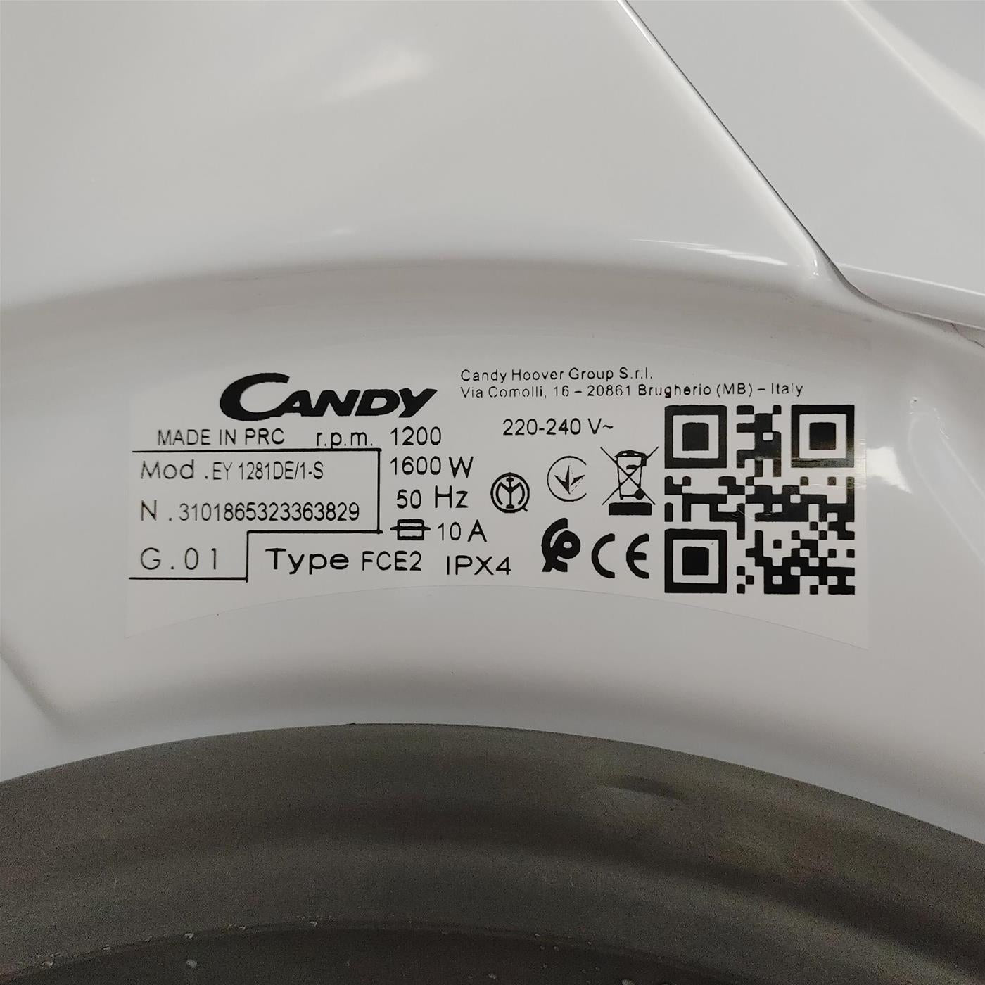 Lavatrice Candy Easy EY 1281DE/1-S Carica frontale 8 kg 1200 Giri/min Bianco