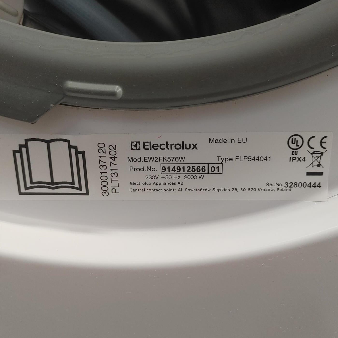 Electrolux EW2FK576W, Lavatrice serie 500 TimeCare 7 kg