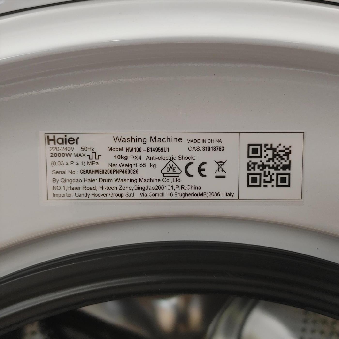 Lavatrice Haier I-Pro Series 5 HW100-B14959U1IT Libera installazione, 10 Kg