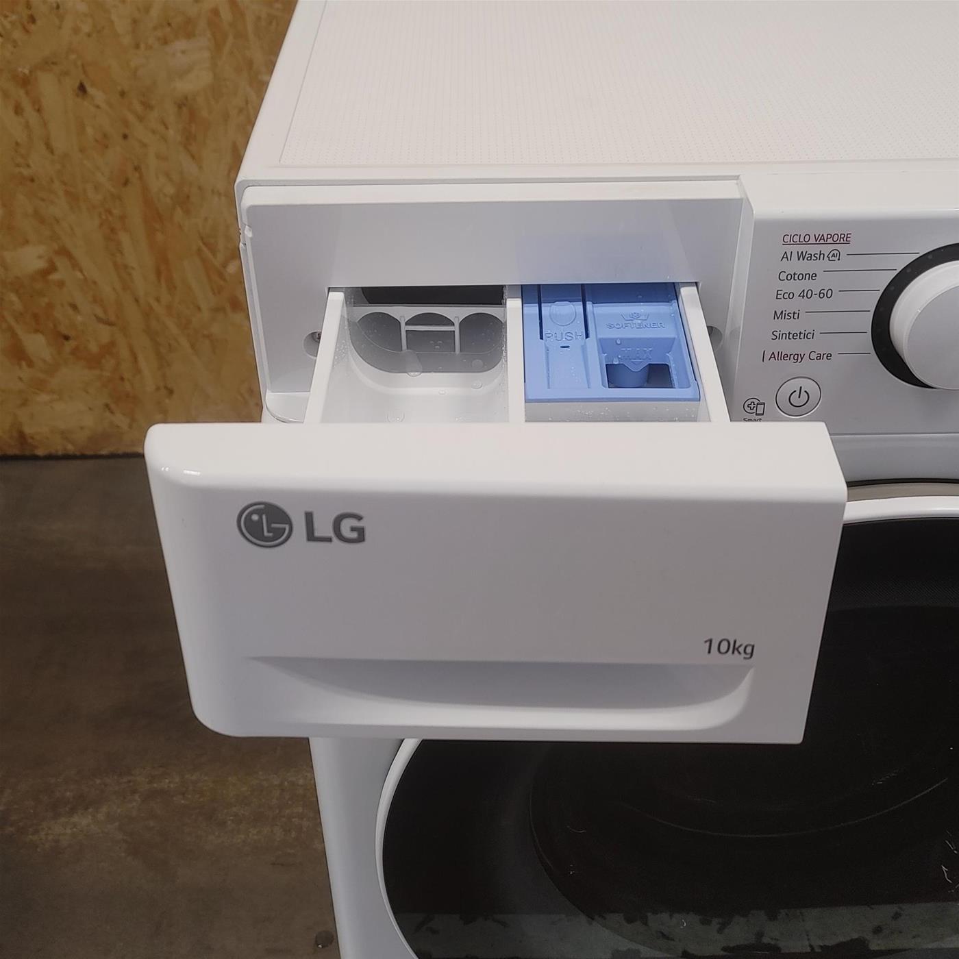 LG F4R5010TSWW Lavatrice 10kg AI DD, Classe A-10%, 1400 Giri