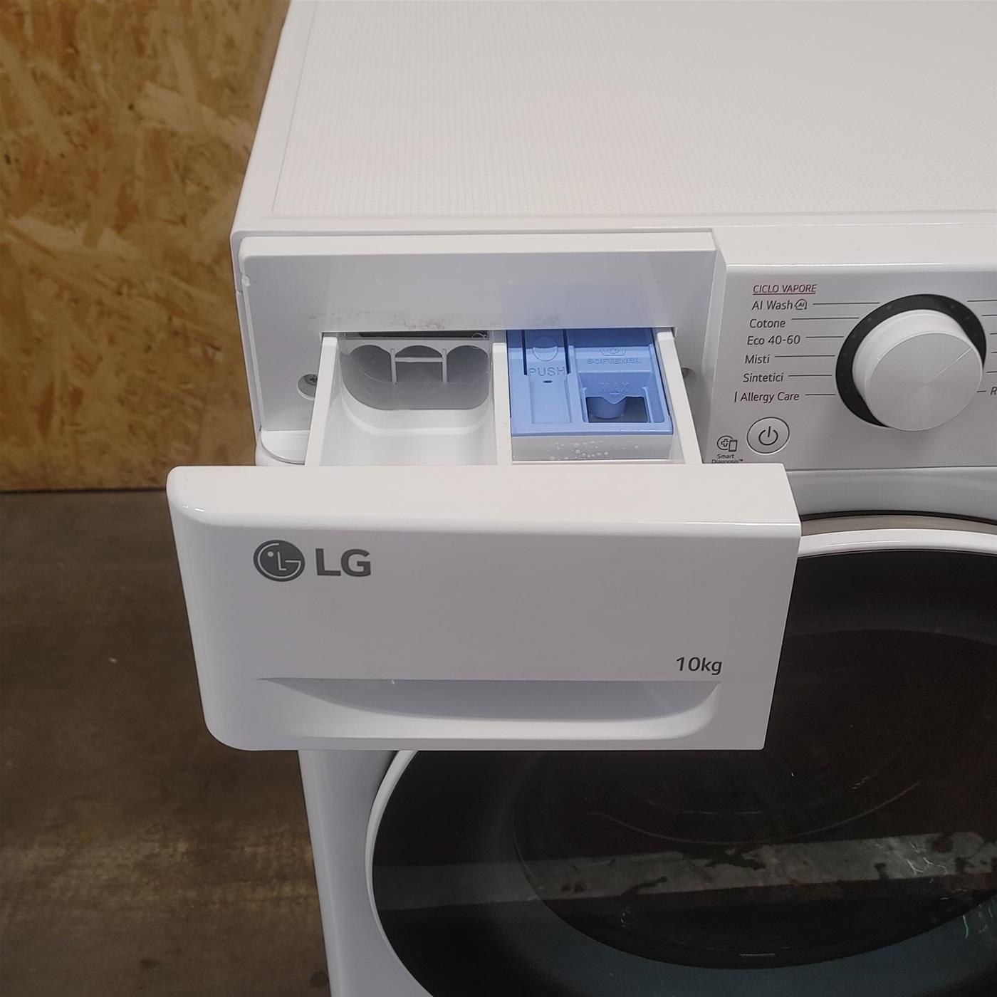 Lavatrice LG F4R5010TSWW Carica frontale 10 kg 1400 Giri/min Bianco